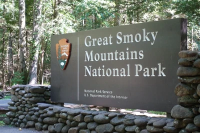 Great Smoky Mountains National Park sign
