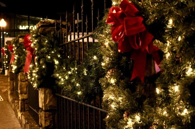 Christmas lights in the Smoky Mountains