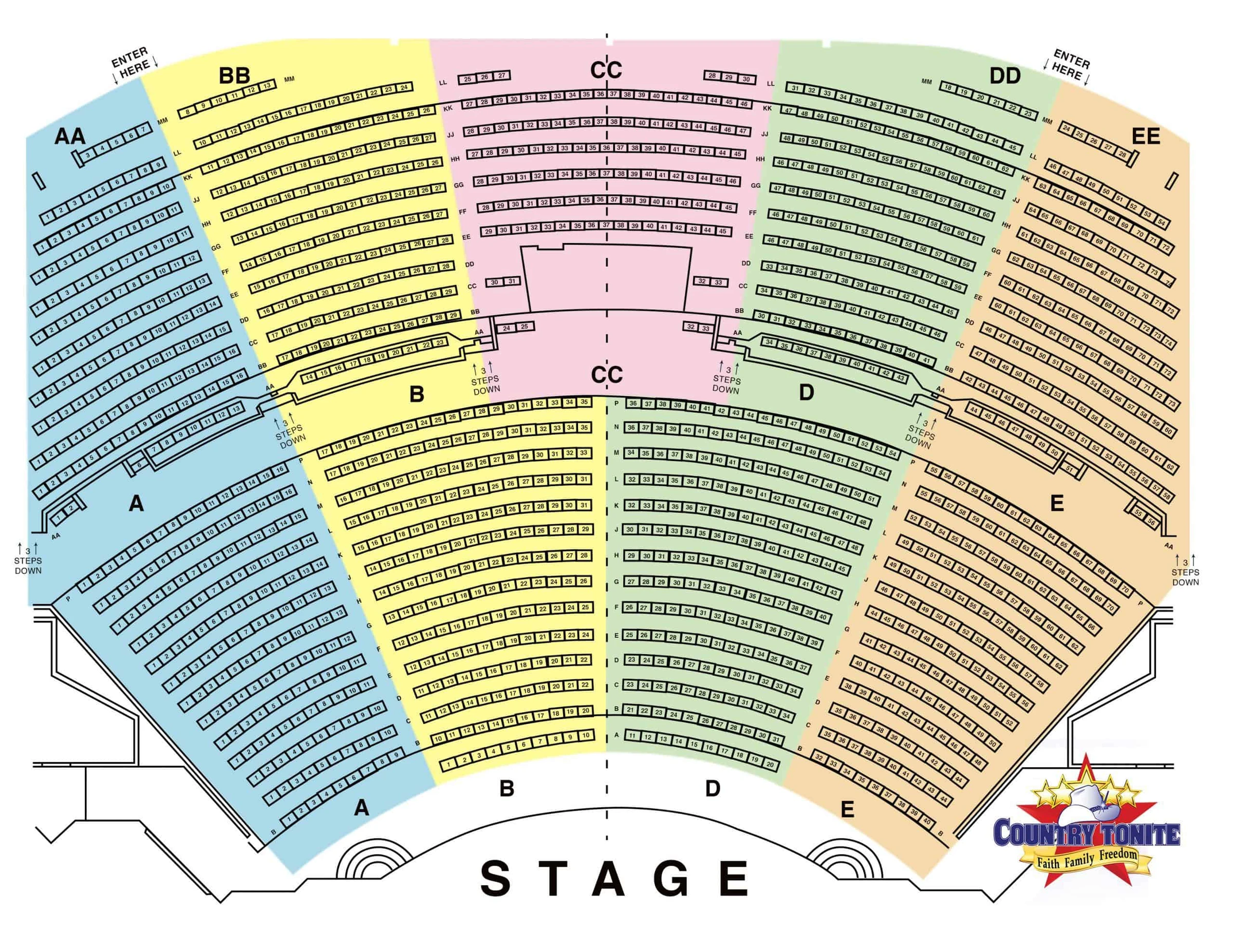 Country Tonite Seating Chart