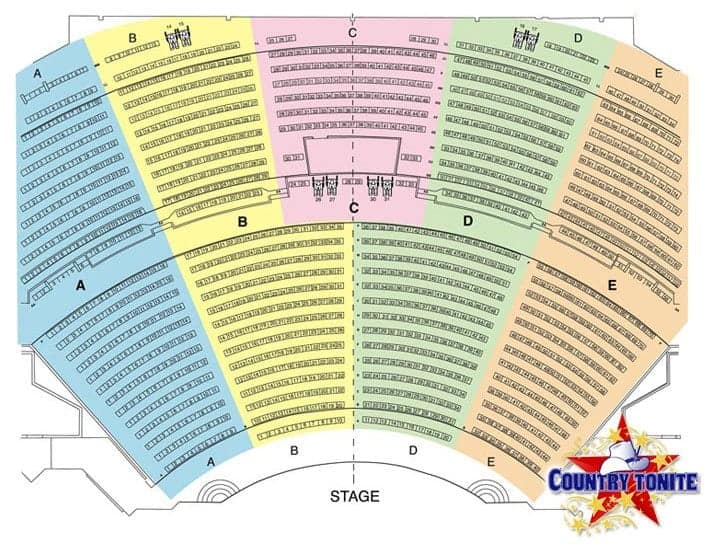 Seating Chart For Country Tonite Theatre