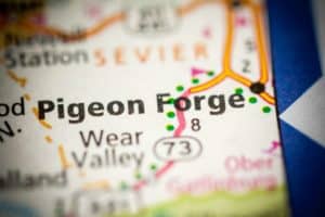 map of pigeon forge