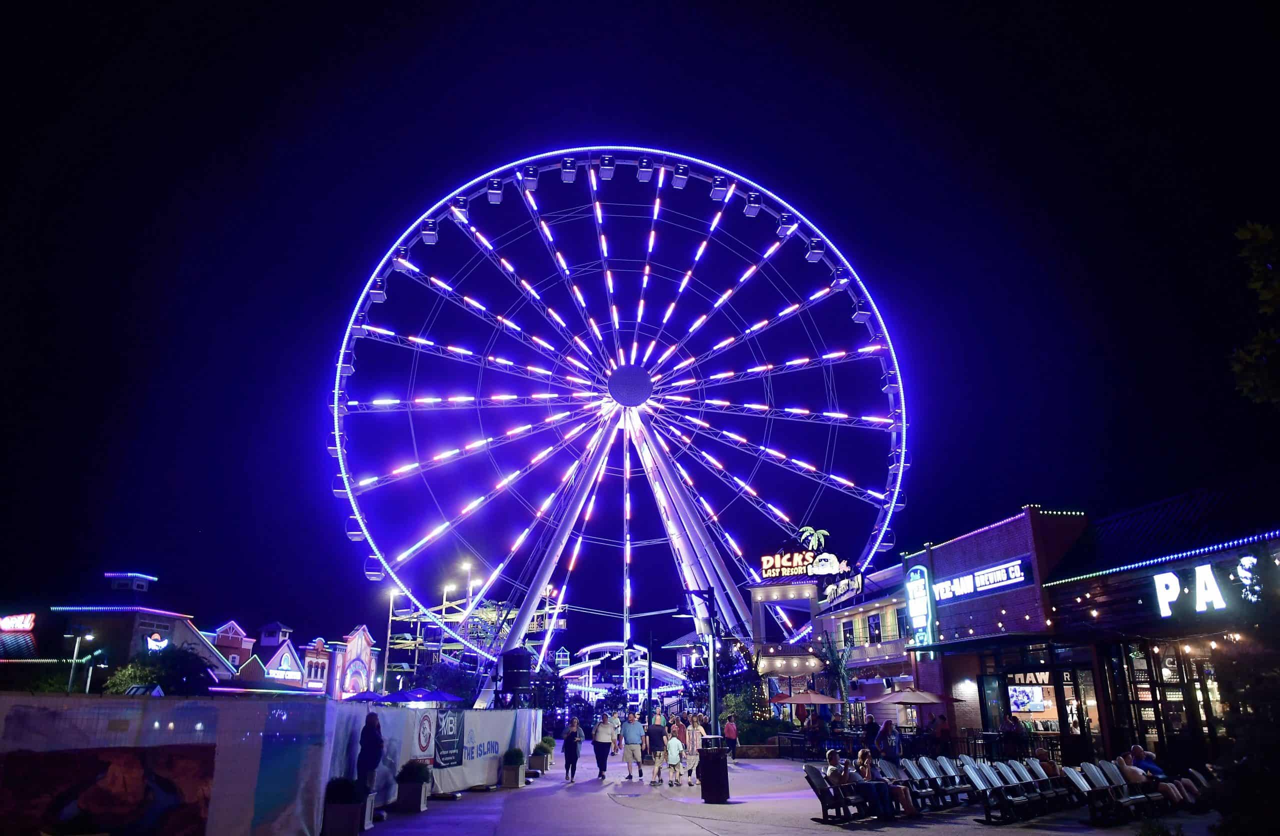 the island is one of the best things to do in Pigeon Forge at night