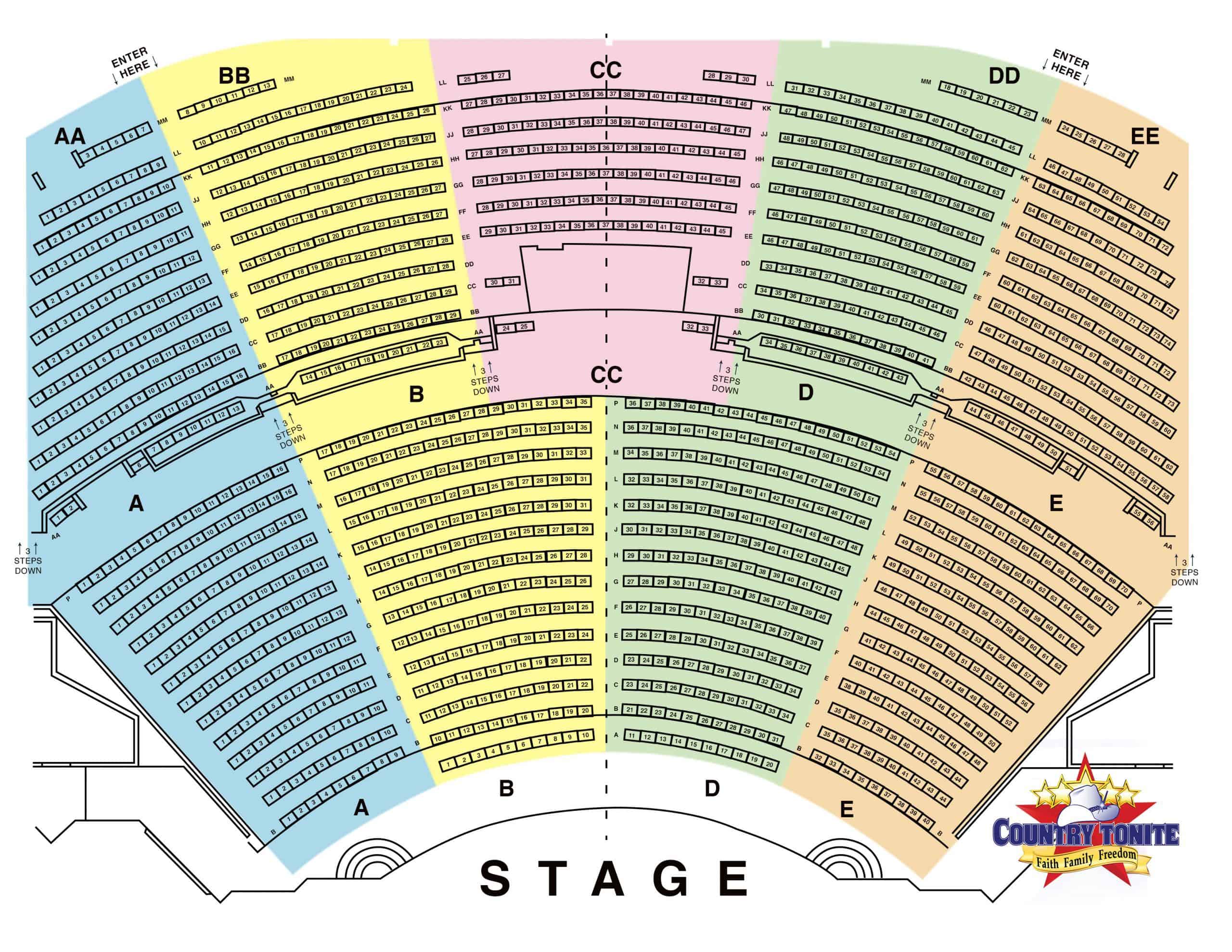 Seating Chart At Country Tonite